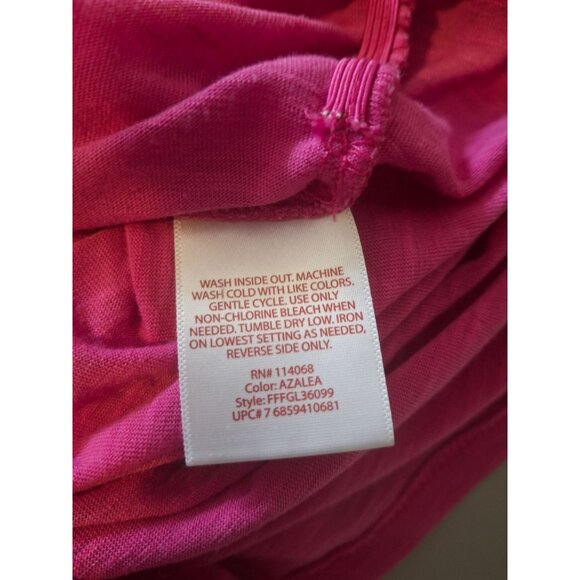 Faded Glory Womens Top XL Pink Rolled Short Sleeve Lace Back Butterfly Print Y2K - Picture 5 of 8